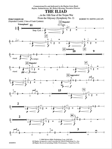 The Iliad (from The Odyssey (Symphony No. 2)): 3rd Percussion