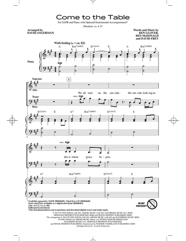 Come To The Table (arr. David Angerman)