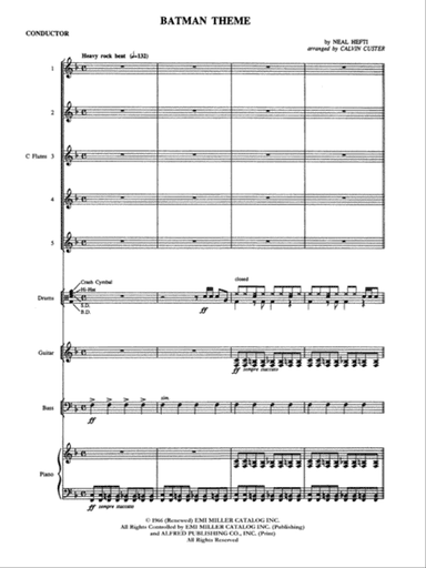 Batman Theme (from the Original TV Series): Score