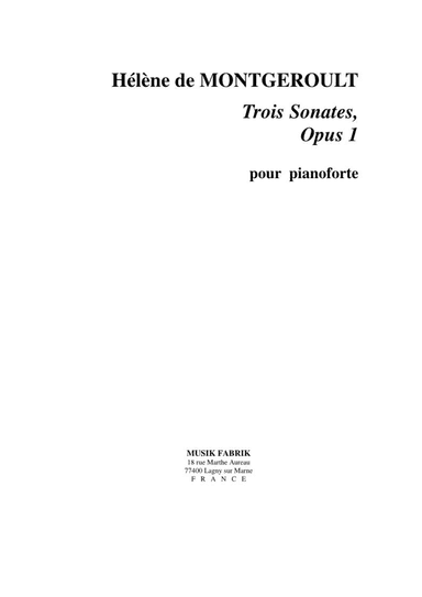 Three Piano Sonatas, Opus 1
