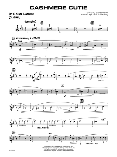 Cashmere Cutie - 1st Bb Tenor Saxophone