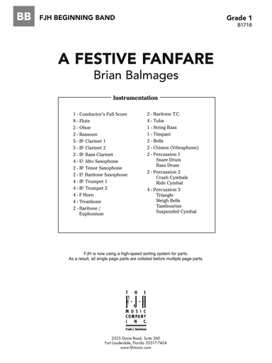 A Festive Fanfare: Score