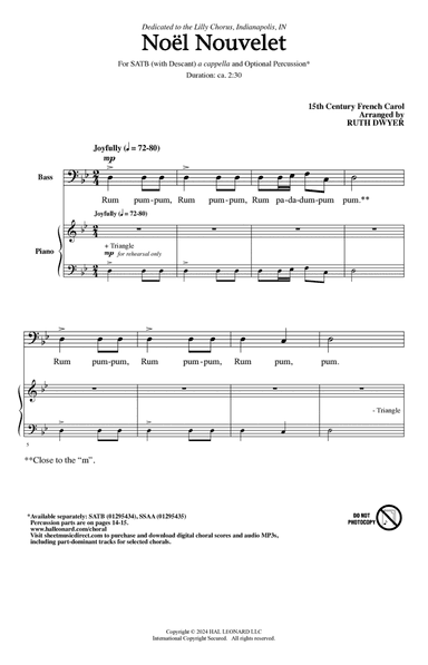 Noel Nouvelet (arr. Ruth Dwyer)