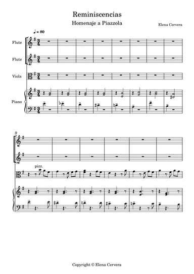 Reminiscencias - Score Only