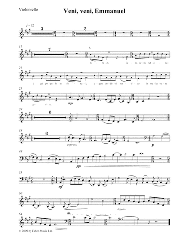 Veni, veni, Emmanuel (Downloadable Violoncello Part)