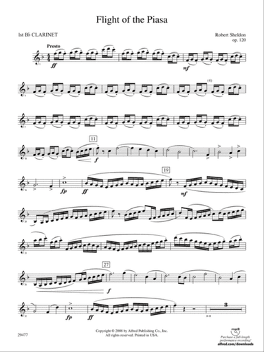 Flight of the Piasa: 1st B-flat Clarinet