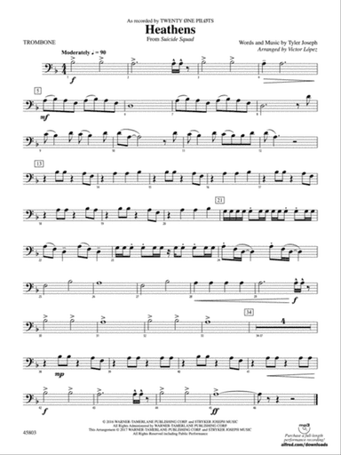 Heathens: 1st Trombone