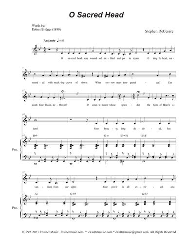 O Sacred Head (Unison choir)