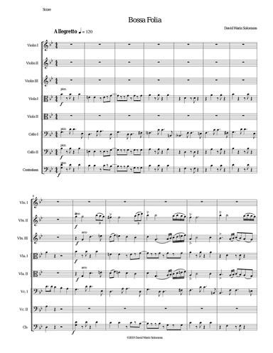 Bossa Folia for string orchestra