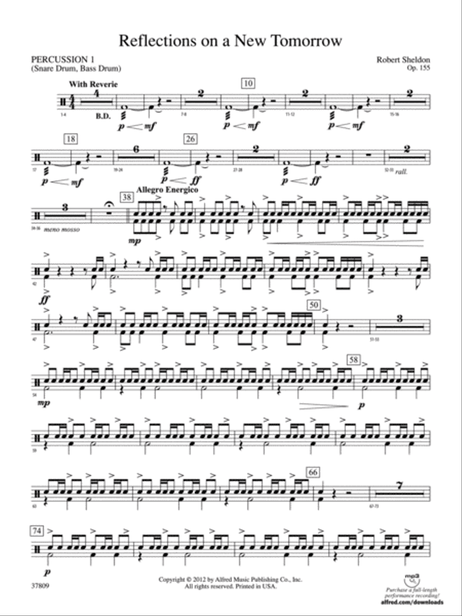 Reflections on a New Tomorrow: 1st Percussion