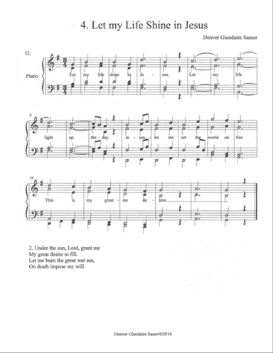Hymn No. 4, Let My Life Shine in Jesus