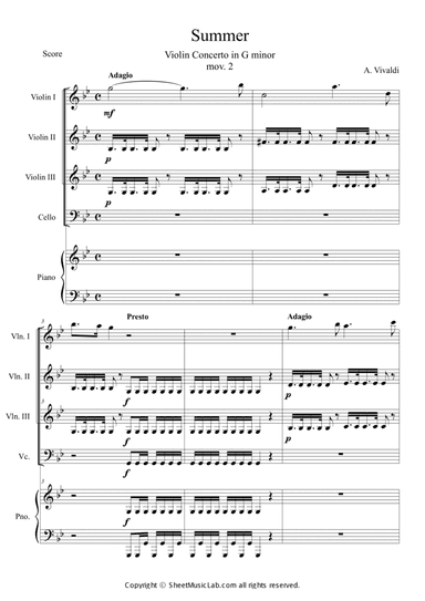 The Four Seasons: Summer 2nd Movement