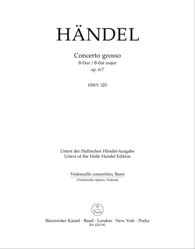 Concerto grosso B flat major, Op. 6/7 HWV 325