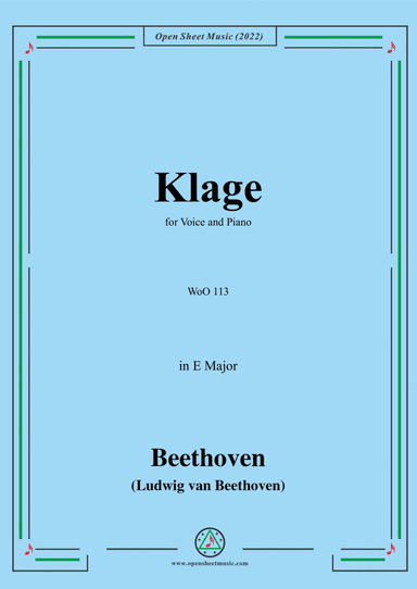 Beethoven-Klage,WoO 113