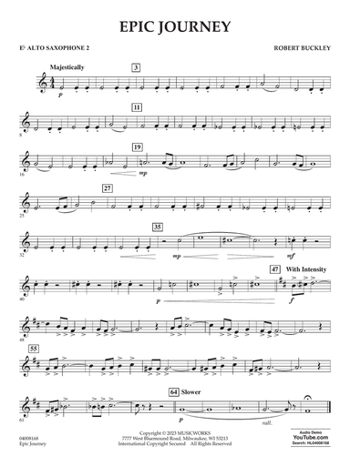 Epic Journey - Alto Saxophone 2
