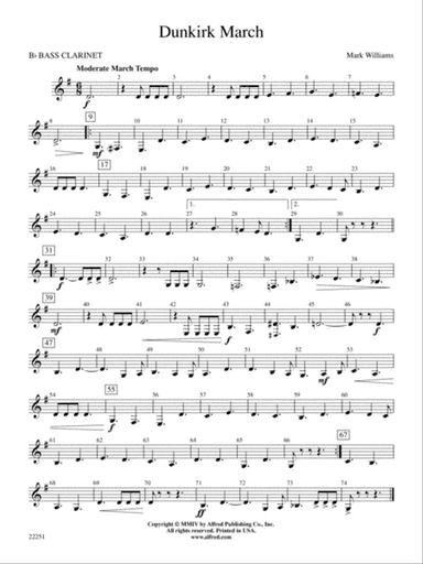 Dunkirk March: B-flat Bass Clarinet