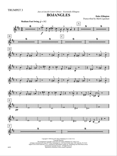 Bojangles: 3rd B-flat Trumpet