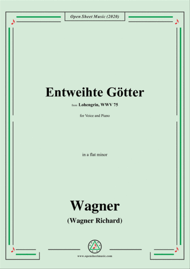 Wagner-Entweihte Gotter,in a flat minor,for Voice&Piano
