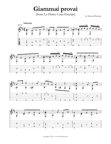 Giammai provai (from La Donna Vana; Excerpt)