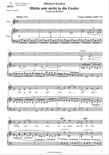 Blicke mir nicht in die Lieder (F Major)