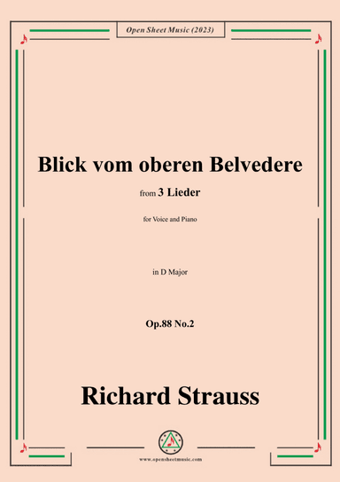 Richard Strauss-Blick vom oberen Belvedere,in D Major