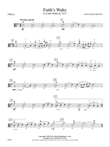 Faith's Waltz: Viola