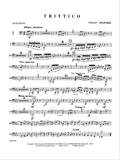 Trittico: 2nd Bassoon