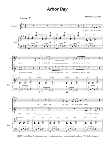 Arbor Day (2-part choir - (Soprano and Tenor)