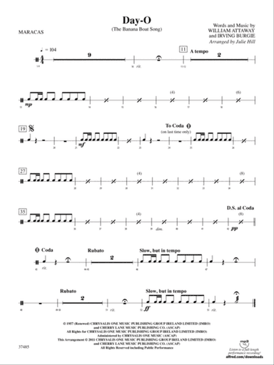 Day-O (The Banana Boat Song): 6th Percussion