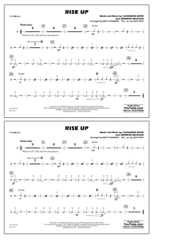 Rise Up (arr. Matt Conaway) - Cymbals