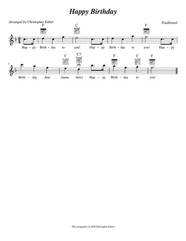 Happy Birthday (Flute)