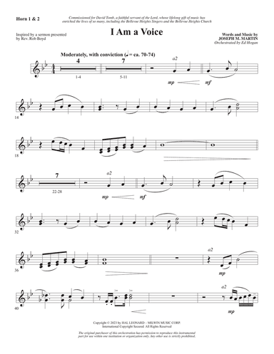 I Am A Voice - Horn 1 & 2