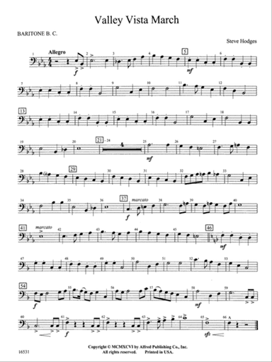 Valley Vista March: Baritone B.C.