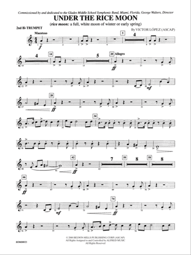 Under the Rice Moon: 2nd B-flat Trumpet