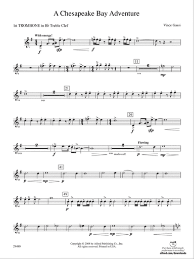 A Chesapeake Bay Adventure: (wp) 1st B-flat Trombone T.C.