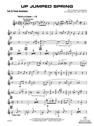 Up Jumped Spring: 2nd B-flat Tenor Saxophone