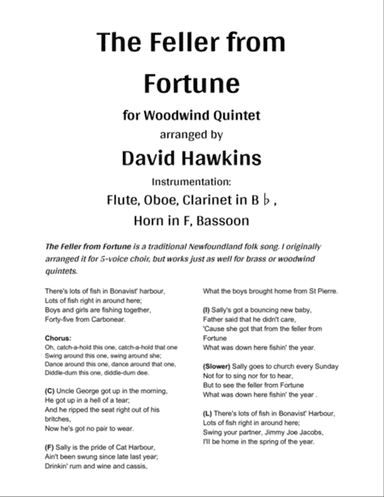 The Feller from Fortune - Woodwind Quintet