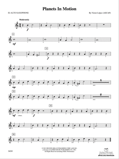 Planets in Motion: E-flat Alto Saxophone