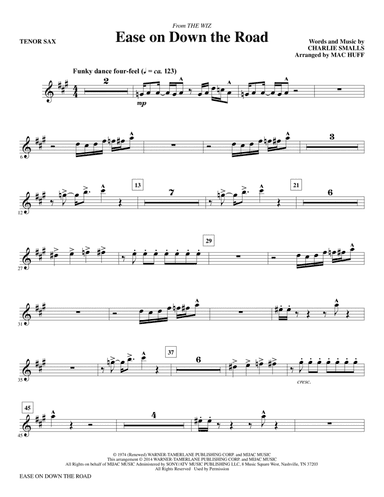Ease on Down the Road - Tenor Saxophone