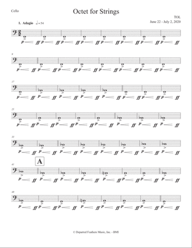 Octet for Strings (2020) cello part