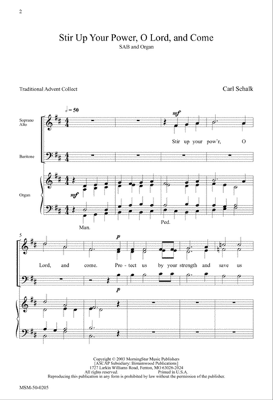 Stir Up Your Power, O Lord, and Come (Downloadable)