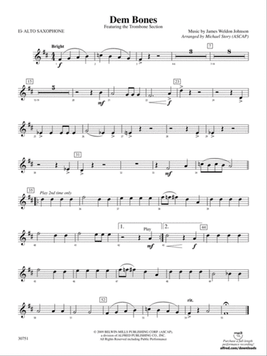Dem Bones: E-flat Alto Saxophone