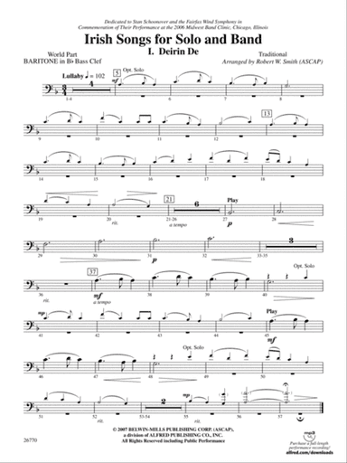 Irish Songs: (wp) B-flat Baritone B.C.