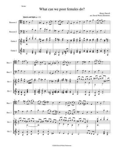 What can we poor females do, for 2 bassoons and 2 guitars