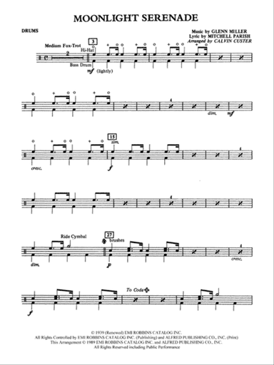 Moonlight Serenade: Drums