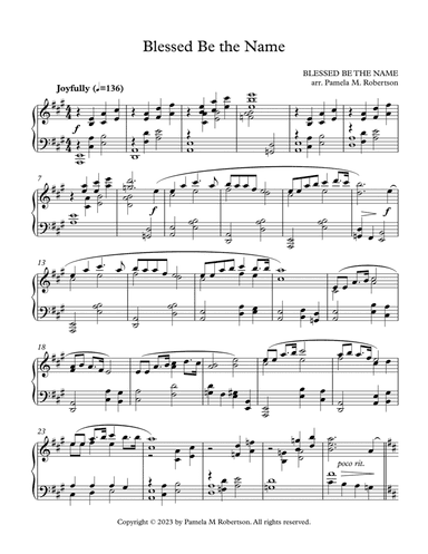 Blessed Be the Name - Piano Solo