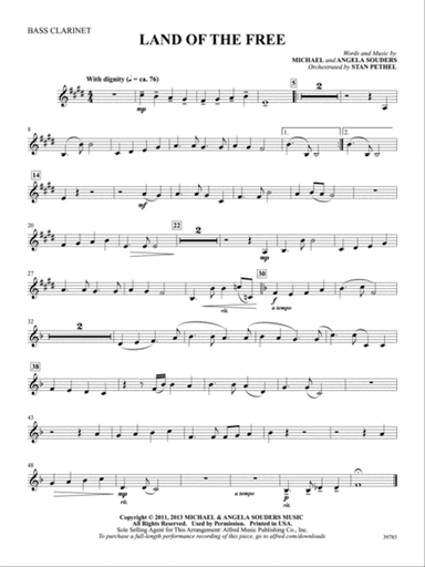 Land of the Free: B-flat Bass Clarinet