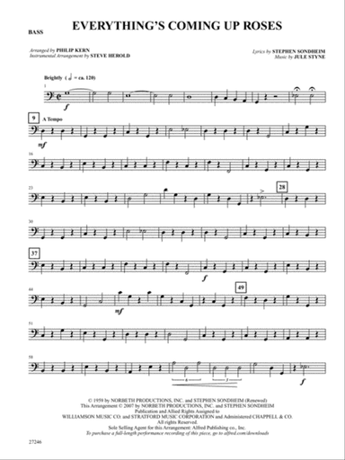 Everything's Coming Up Roses (from Gypsy): String Bass
