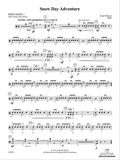 Snow Day Adventure: 1st Percussion
