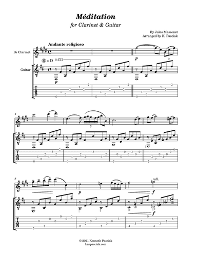 Meditation (for Clarinet and Guitar)